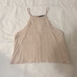 nude crop top